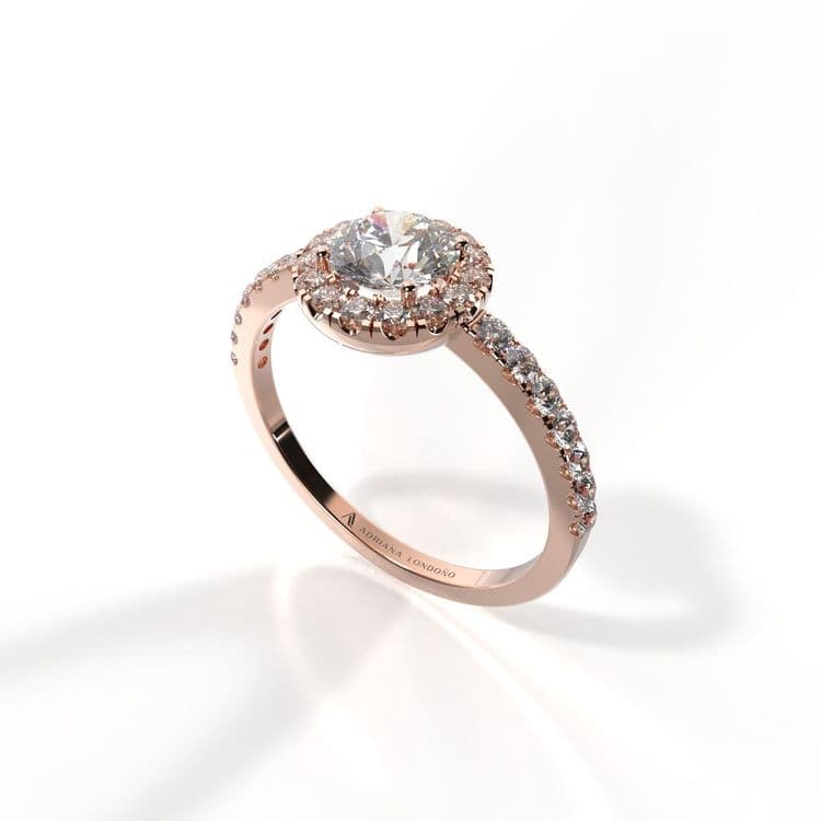 Anillo halo capri 0,50 cts al frances