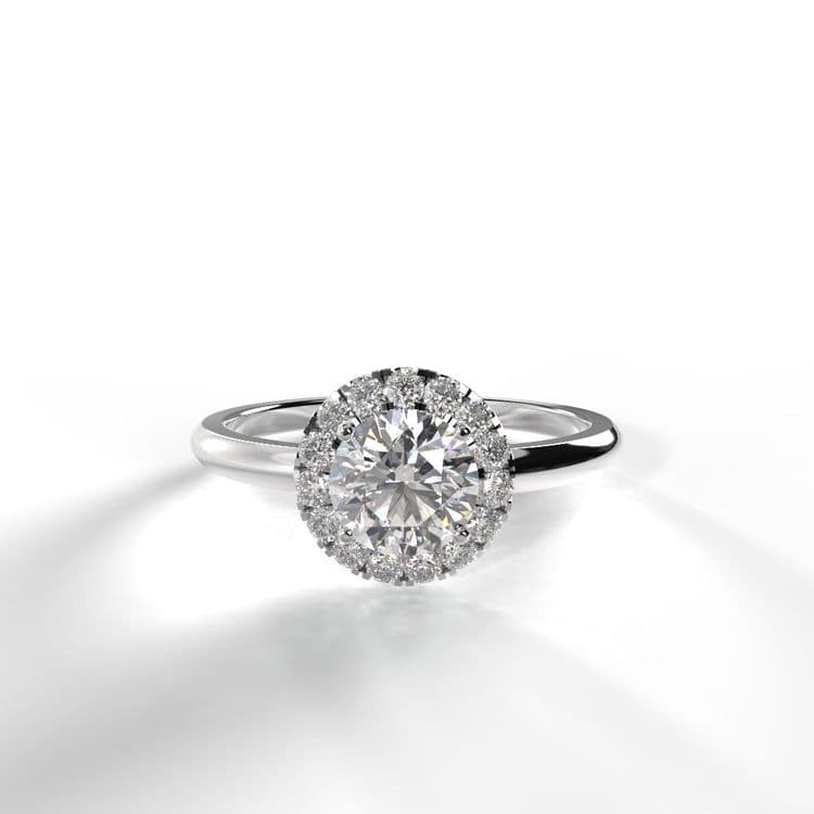 Anillo halo capri 0,50 cts