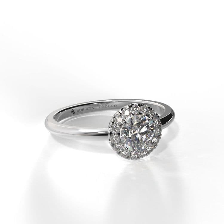 Anillo halo capri 0,50 cts