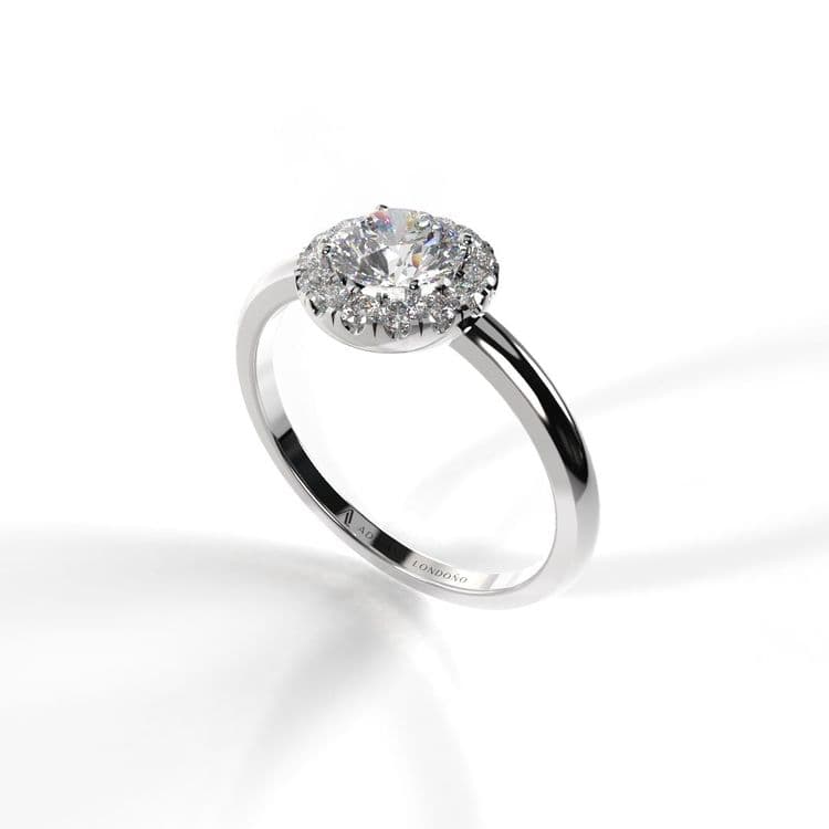 Anillo halo capri 0,50 cts