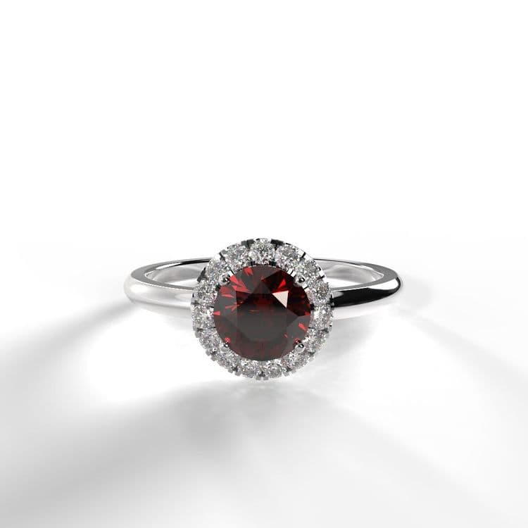 Anillo halo capri 0,50 cts