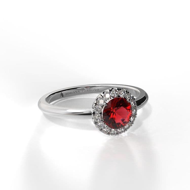 Anillo halo capri 0,50 cts