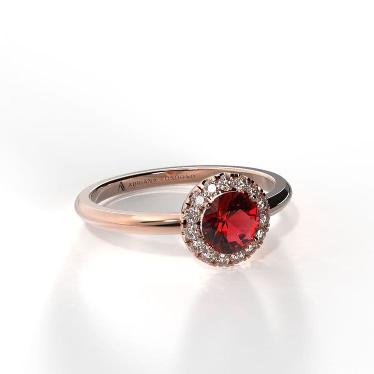 Anillo halo capri 0,50 cts