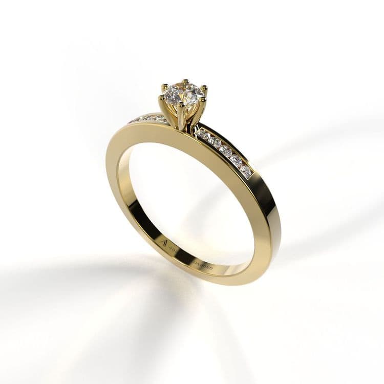 Anillo irlanda 0,15 cts al carre