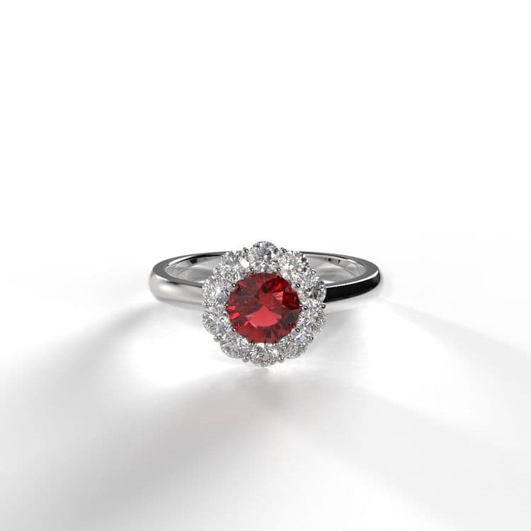 Anillo halo florencia 0,40 cts