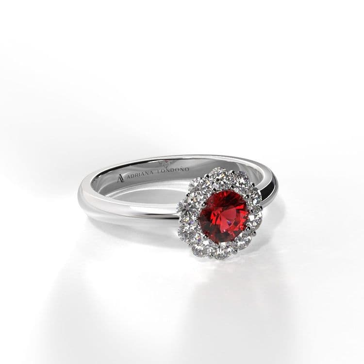 Anillo halo florencia 0,40 cts