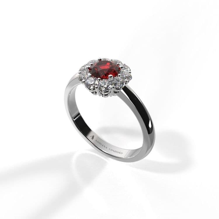 Anillo halo florencia 0,40 cts