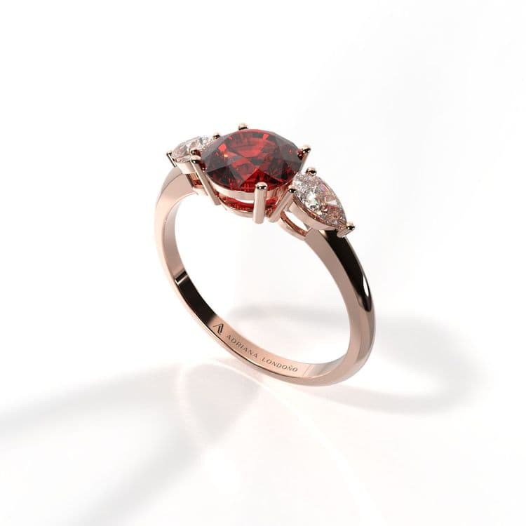 Anillo tresillo houston 0,50 cts