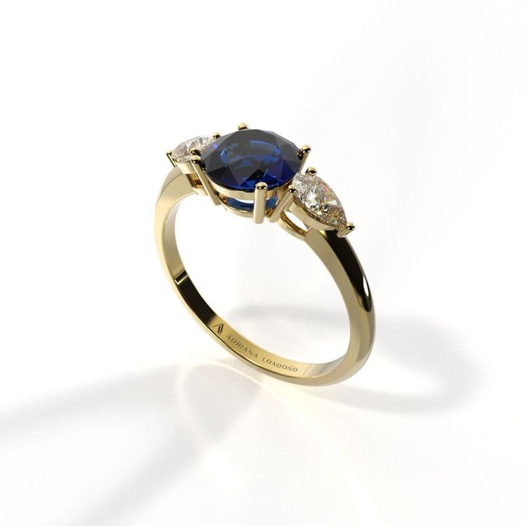 Anillo tresillo houston 0,50 cts