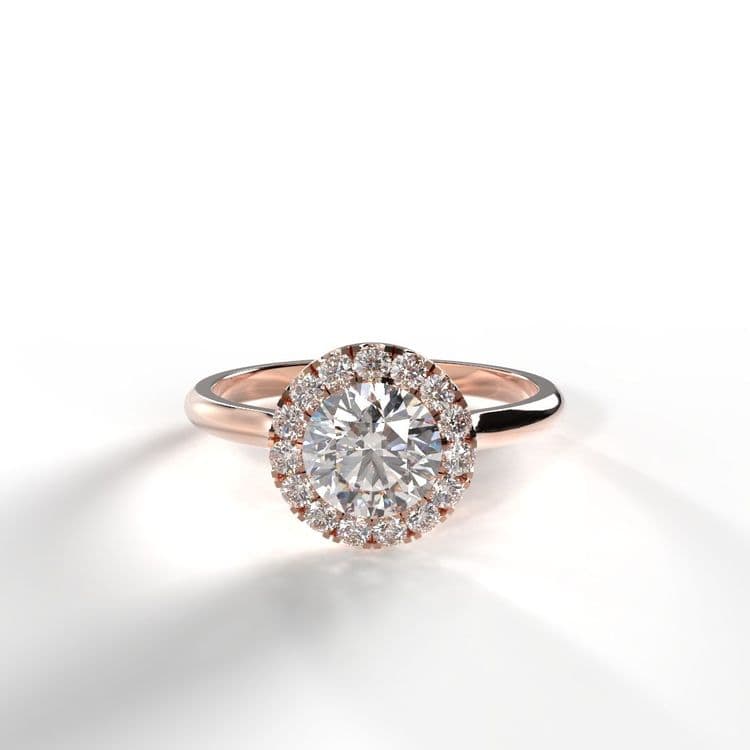 Anillo halo queenstown 0,50 cts