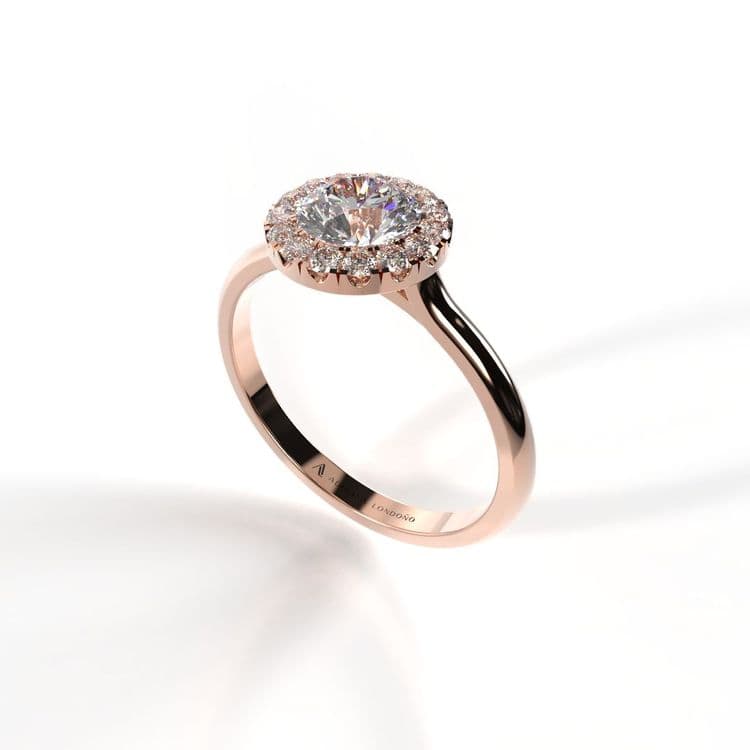 Anillo halo queenstown 0,50 cts