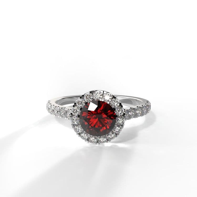Anillo halo queenstown 0,50 cts al frances