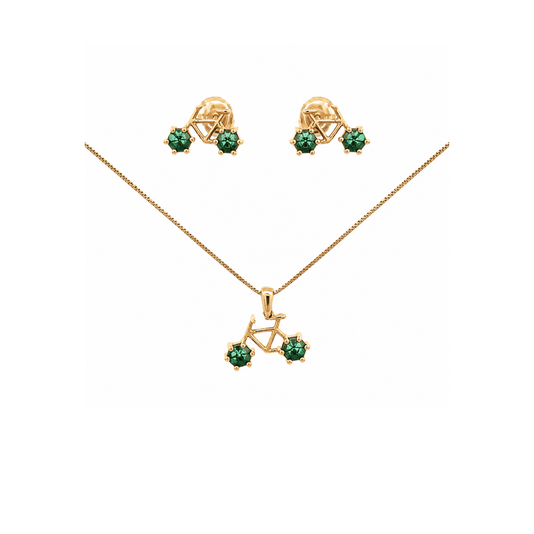 Set dije y aretes bicicletas trapiches