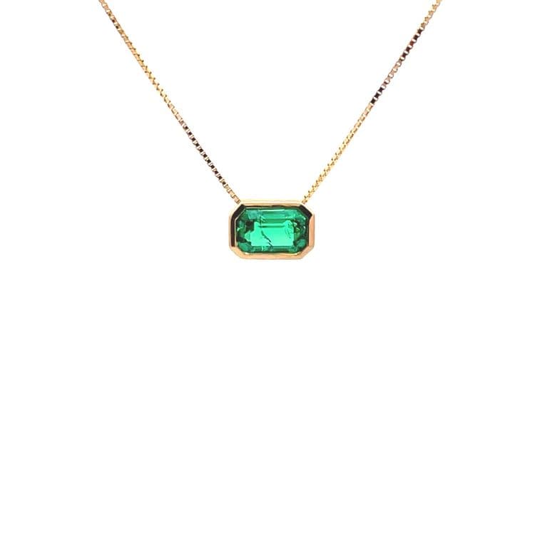 Collar dije bisel esmeralda 0,48 cts