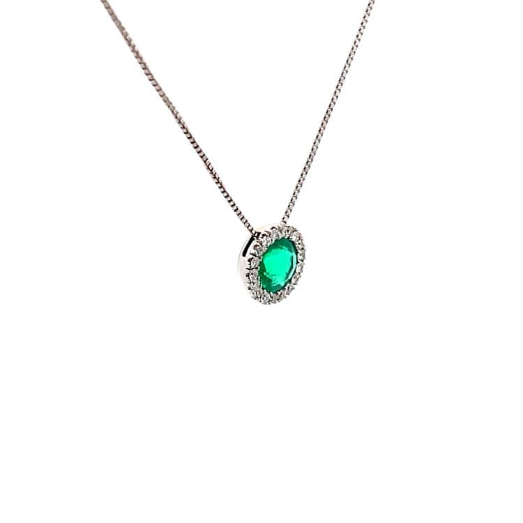 Collar dije capri esmeralda 0,40 cts