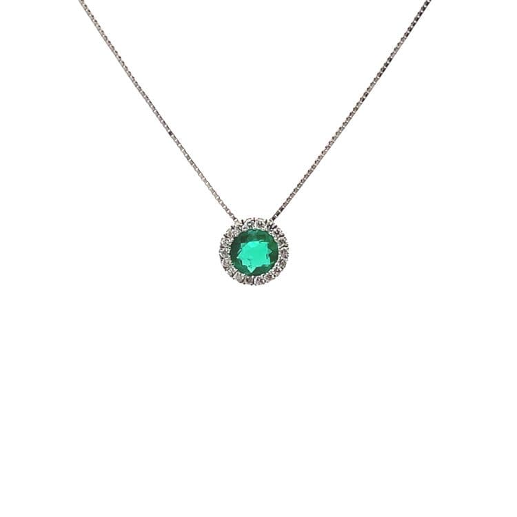 Collar dije capri esmeralda 0,40 cts