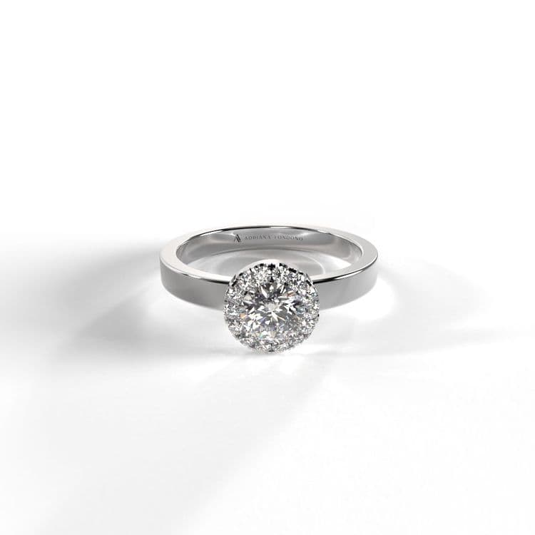 Anillo halo luxemburgo diamante de laboratorio 0,32 cts Anillo halo luxemburgo diamante de laboratorio 0,32 cts