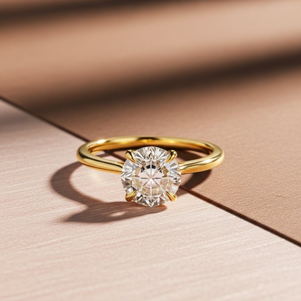 Anillo diamante corte rosa