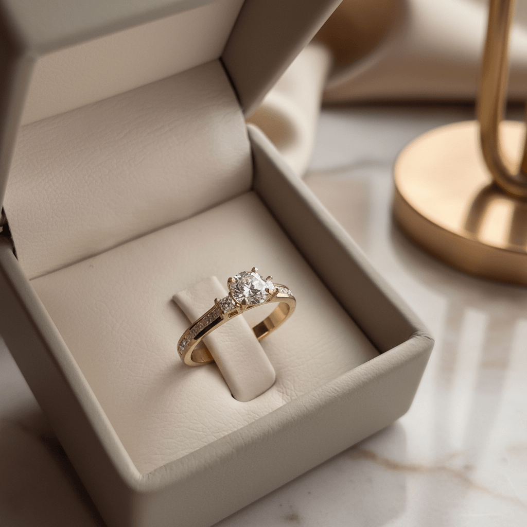 Anillo diamante redondo brillante Adriana Londoño