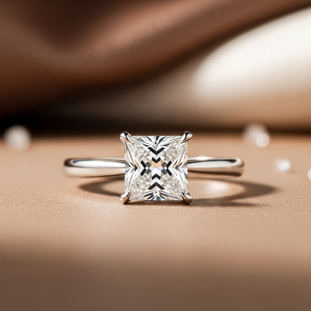 Diamante princess cut moderno Adriana Londoño